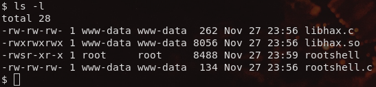 Binary rootshell is owned by root and has SUID